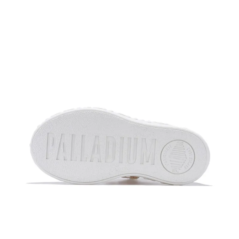 Palladium Durable Breathable Low Top Platform Skateboard Shoes Unisex Cherry Pink/White-4