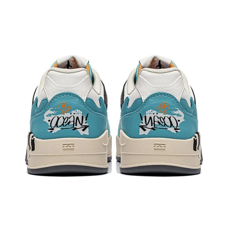 LiNing Yuebai Ocean Durable Breathable Low Top Skateboard Shoes Men's Blue-3