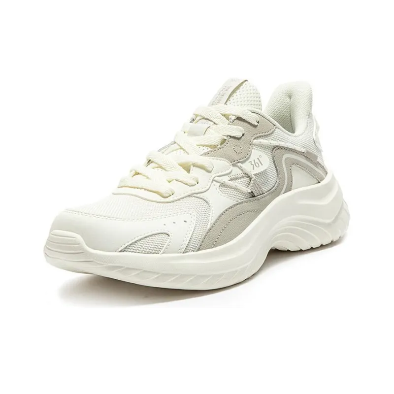 361° Slip Resistant, Abrasion Resistant, Breathable Low Top Casual Running Shoes Men's White Gray-1