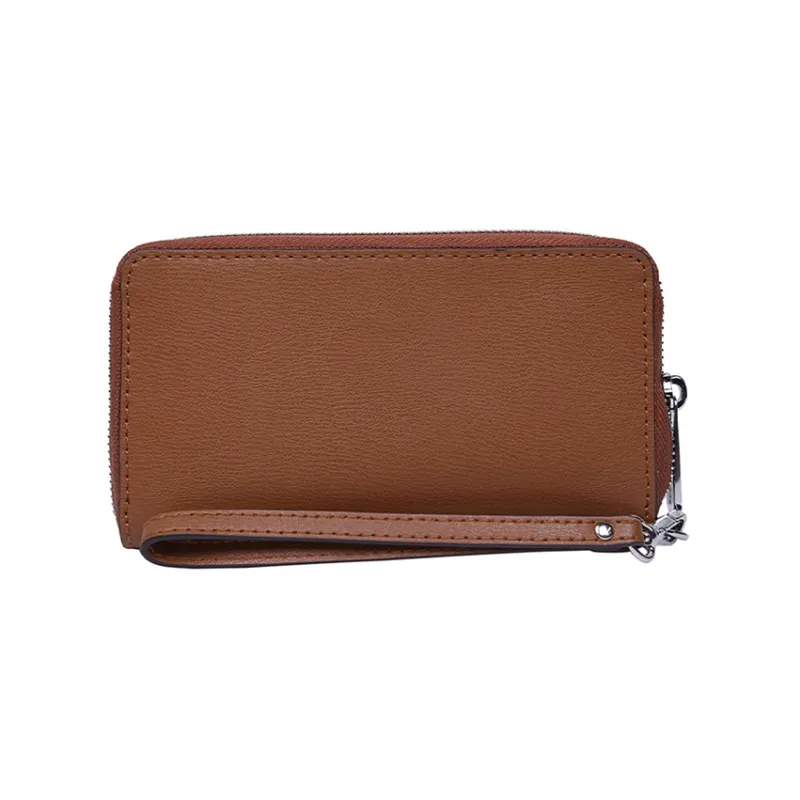 MICHAEL KORS Jet Set Travel Leather Clutches Wallets Women's Brown-2