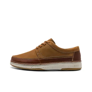Clarks Low Top Casual Leather Shoes Men's Dark Umber