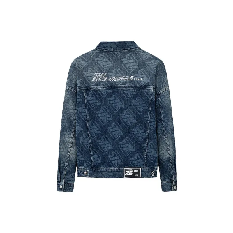 KARL LAGERFELD / Karl Lagerfeld Jeans Denim Jackets Men Dark Blue-1