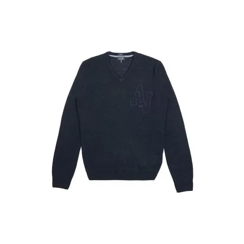 ARMANI JEANS Sweaters Men Navy Blue