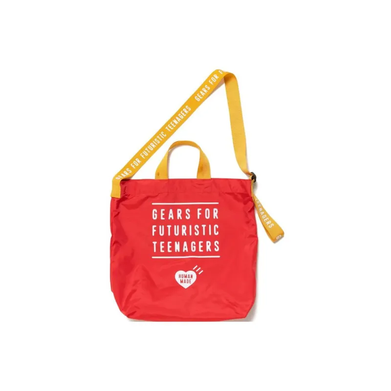 HUMAN MADE Nylon One Shoulder Handbag Crossbody Bag Regular Unisex Red-1