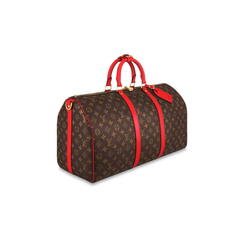LOUIS VUITTON Keepall Canvas Epi Leather Trim Monkey Bag Portable Travel Bag Unisex-1