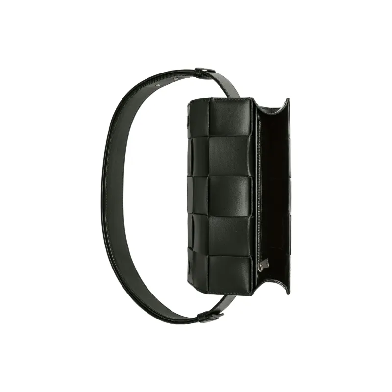 Bottega Veneta CASSETTE Calfskin Sling Bag Fanny Pack Men's Dark Green-2