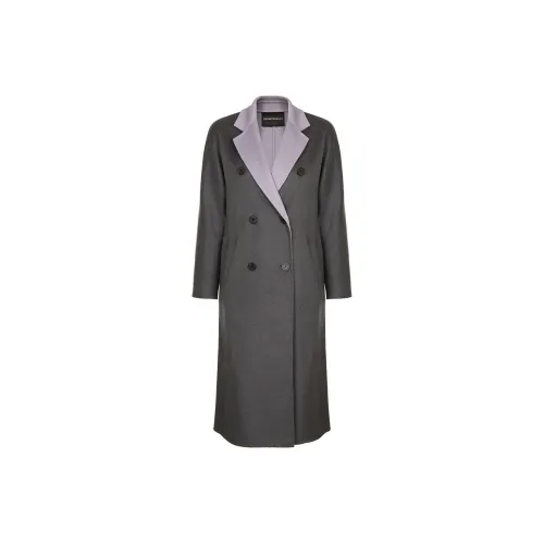 EMPORIO ARMANI Coats Women's Gray Blue