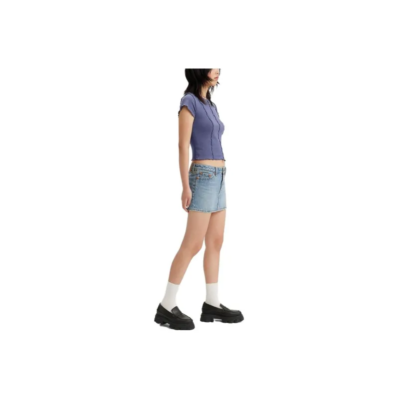 Levis Denim Short Skirts Women's Blue-2
