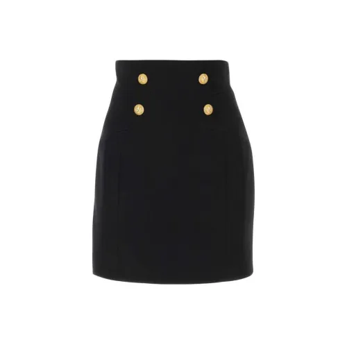 BALMAIN Casual Short Skirts Women's Black