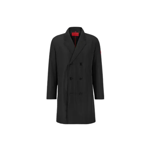 HUGO BOSS Trench Coats Men Black