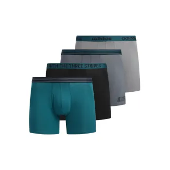 Adidas Free Shipping With AdiClub Cotton Boxer Briefs 4 Pairs