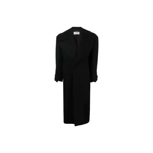 SAINT LAURENT Coats Women's Black