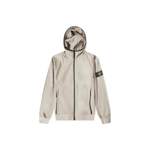 STONE ISLAND LIGHT SOFT SHELL-R SERIES SOFT SHELL Jackets Men Dove Gray