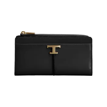 TOD'S Nikita Continental Logo Plaque Zipped Wallet