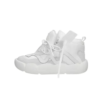 OFF WHITE Mid Top Sports Casual Shoes Women's Gray White