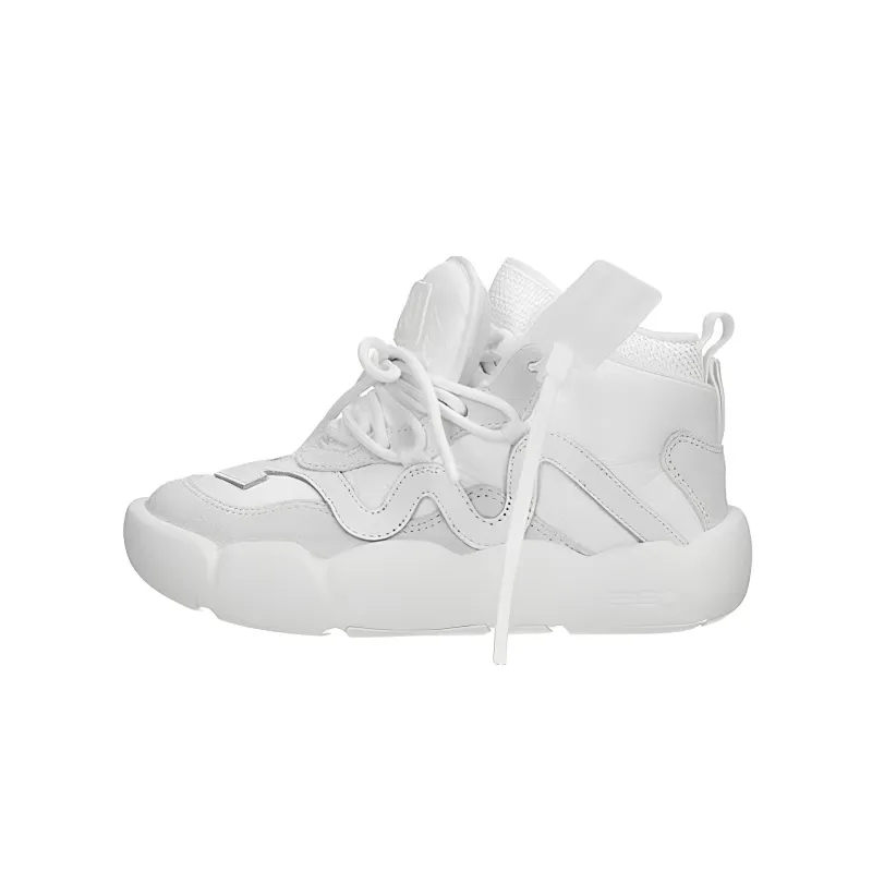 OFF WHITE Mid Top Sports Casual Shoes Women's Gray White-0