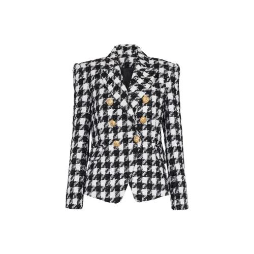 BALMAIN Business Suits Women's Black/White