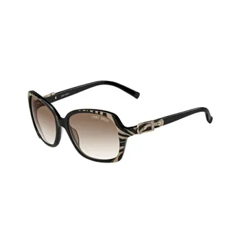 Jimmy Choo Plate Frame Irregular Shape Sunglasses Unisex Black