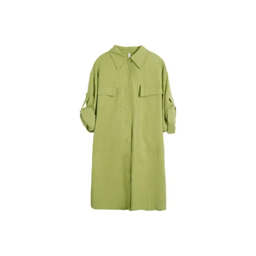 Olrain Short-Sleeved Dresses Women's Green