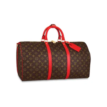LOUIS VUITTON Keepall Canvas Epi Leather Trim Monkey Bag Portable Travel Bag Unisex