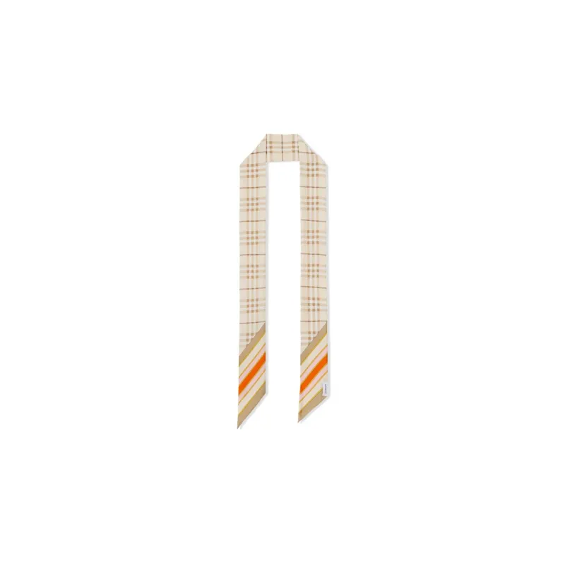 Burberry Checked Print Twilly Scarf-0