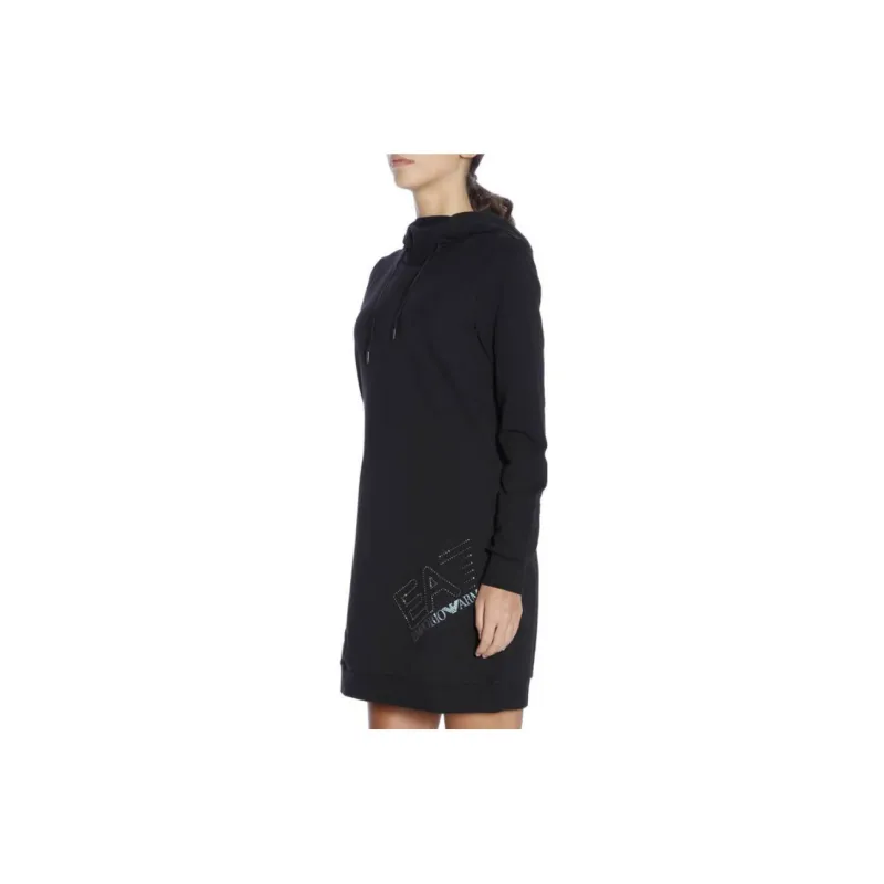 EMPORIO ARMANI EA7 Long Sleeved Dresses Women's Black-1