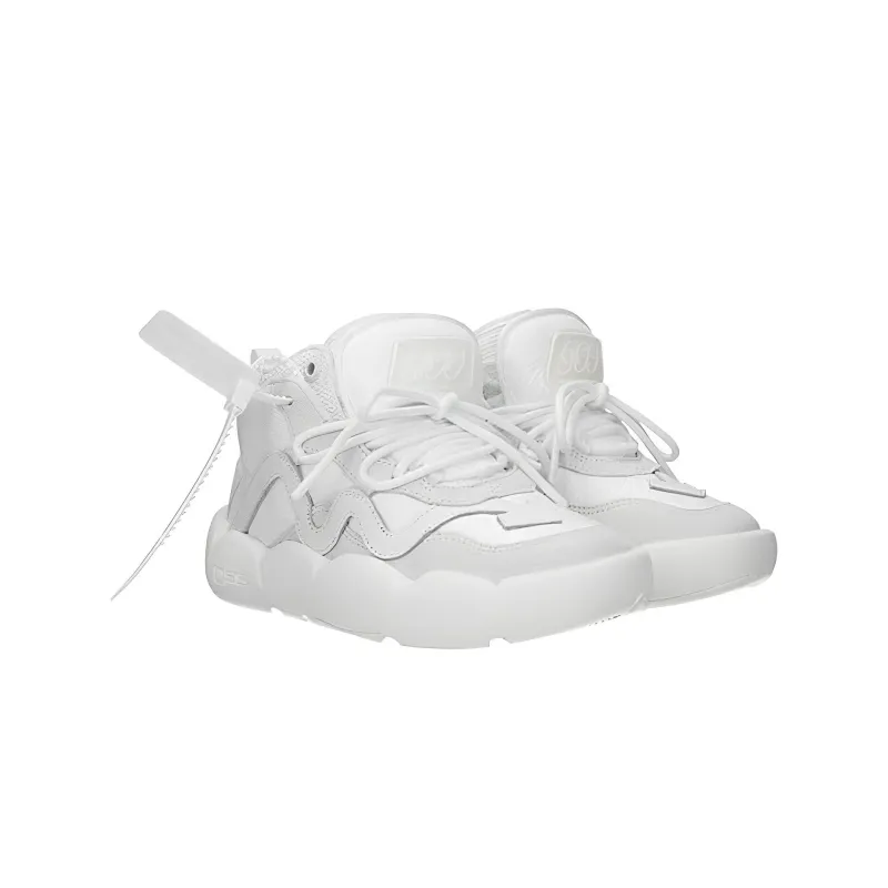 OFF WHITE Mid Top Sports Casual Shoes Women's Gray White-1