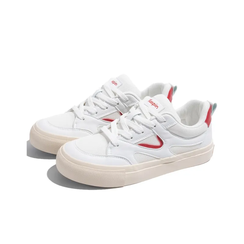 TUOPIN Cleanfit White Sneakers Lightweight And Breathable Low Top Skateboard Shoes Unisex-22