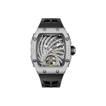 BEXEI Storm Eye Collection Automatic Mechanical Movement Rubber Strap Watch Men's Watches Cut Out Dial BX9165