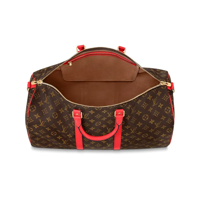 LOUIS VUITTON Keepall Canvas Epi Leather Trim Monkey Bag Portable Travel Bag Unisex-4