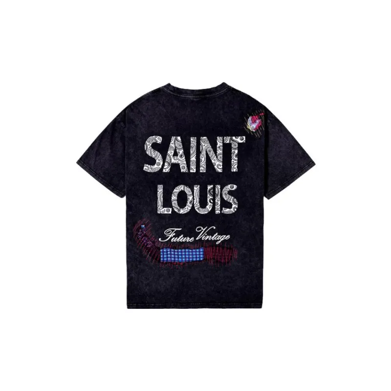 SSSAINT LOUIS T Shirts Men Black-1