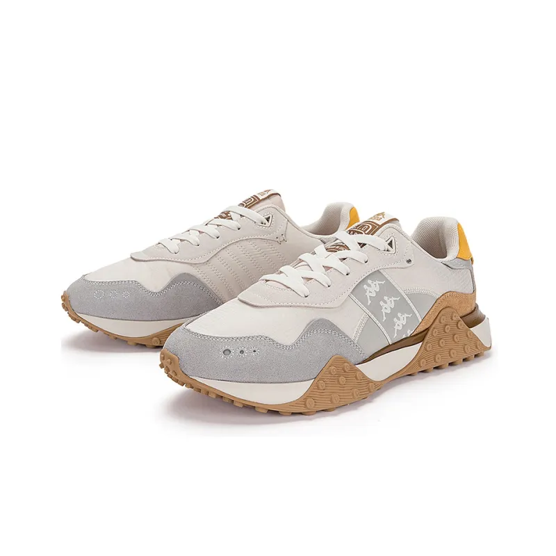 Kappa Slip Resistant Shock Absorbers Low Top Running Shoes Unisex Gray Brown-3