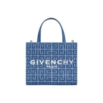 GIVENCHY Denim Tote Bag Shopping Bag Handbag Mini Women's Medium Blue