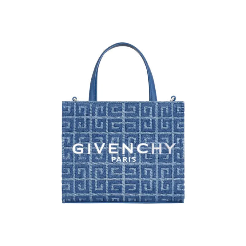 GIVENCHY Denim Tote Bag Shopping Bag Handbag Mini Women's Medium Blue-0