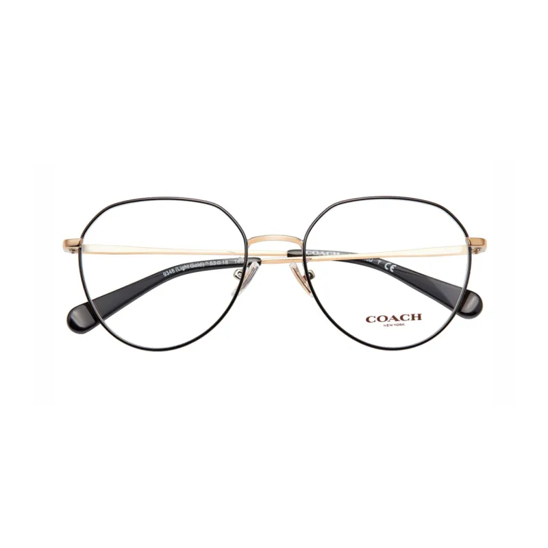 COACH Irregular Shape Eyeglass Frames Women's Black-1