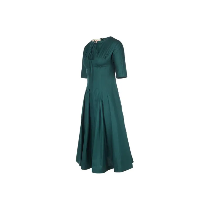 MARNI Short Sleeved Dresses Women's Green-1