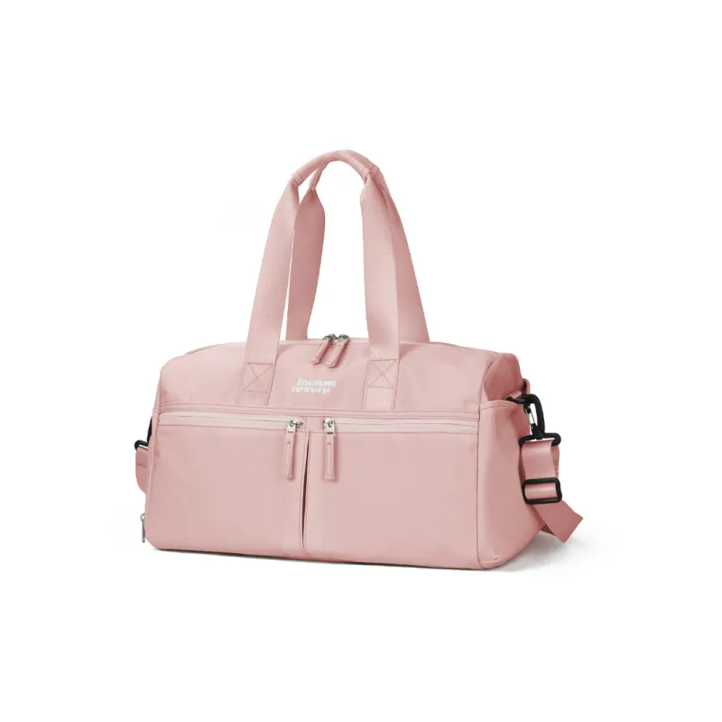 LOVERPUSS Polyester Travel Bag Crossbody Bag Gym Bag Unisex Green/Pink-7