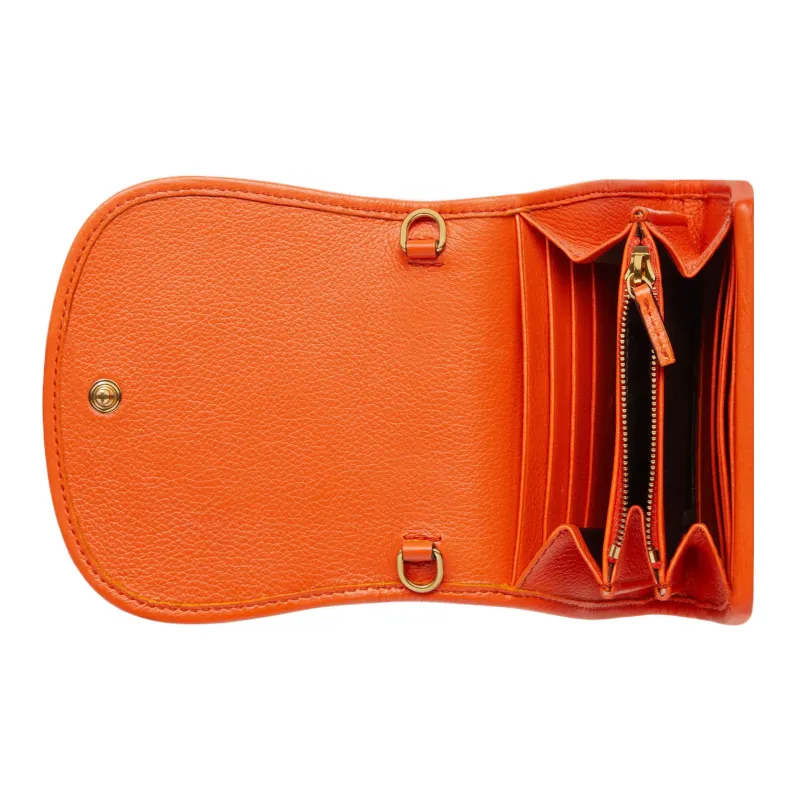 GUCCI Blondie Leather Shoulder Bag Crossbody Bag Wallet Medium Size Women's Orange-6
