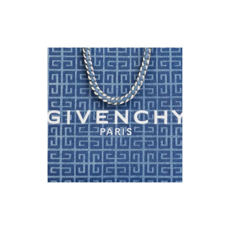 GIVENCHY Denim Tote Bag Shopping Bag Handbag Medium Size Women's Medium Blue-3