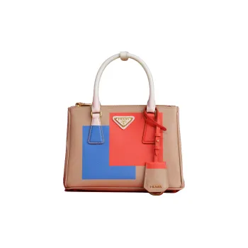 PRADA Galleria Killer Bag Leather Shoulder Bag Crossbody Bag Handbag Small Size Women's Desert Yellow/Orange