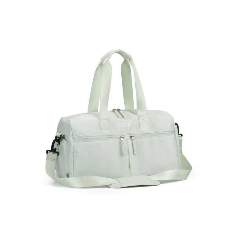 LOVERPUSS Polyester Travel Bag Crossbody Bag Gym Bag Unisex Green/Pink-1