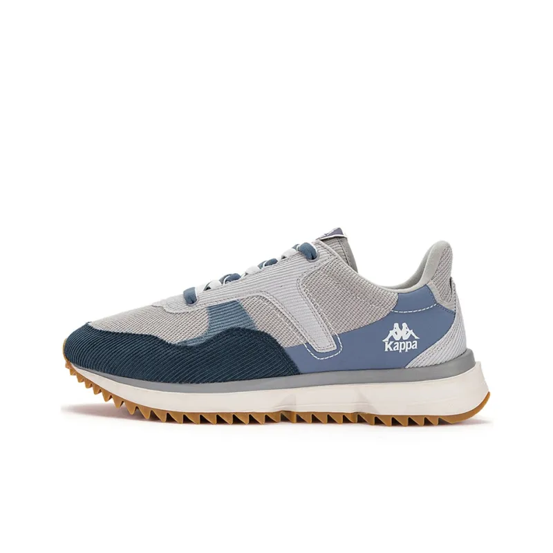 Kappa Anti-Slip Wear-Resistant Low-Top Casual Running Shoes Unisex Gray Blue-0