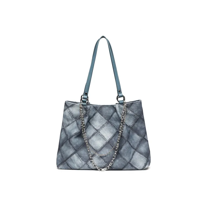 NOMK PU Chain Bag Tote Bag Shopping Bag Commuter Bag Handbag Shoulder Bag Regular Women's Black/Blue/Pink-15