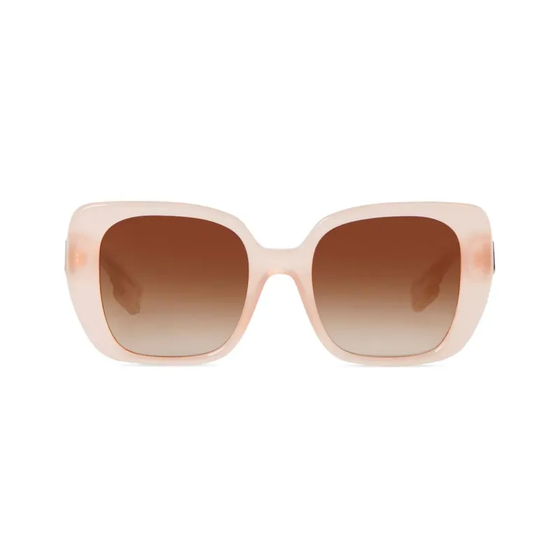 Burberry Plate Frame Square Sunglasses Women's Pink-0