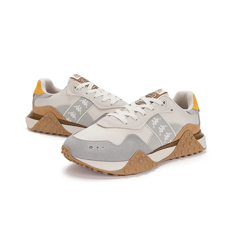 Kappa Slip Resistant Shock Absorbers Low Top Running Shoes Unisex Gray Brown-4
