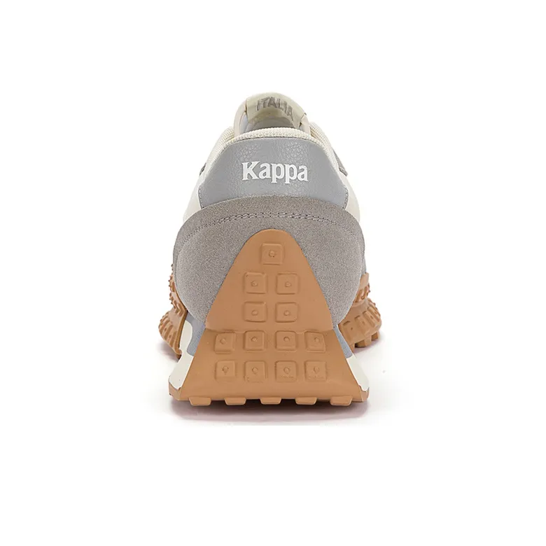 Kappa Anti-Slip Wear-Resistant Low-Top Casual Running Shoes Unisex White Gray-5