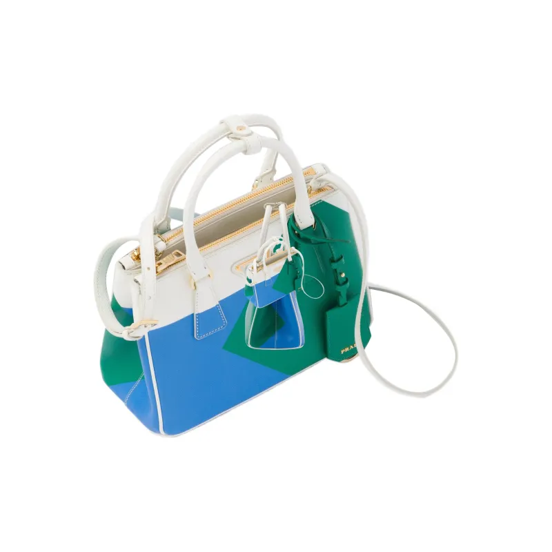 PRADA Galleria Killer Bag Leather Shoulder Bag Crossbody Bag Handbag Small Size Women's Wave/Mango Yellow-2