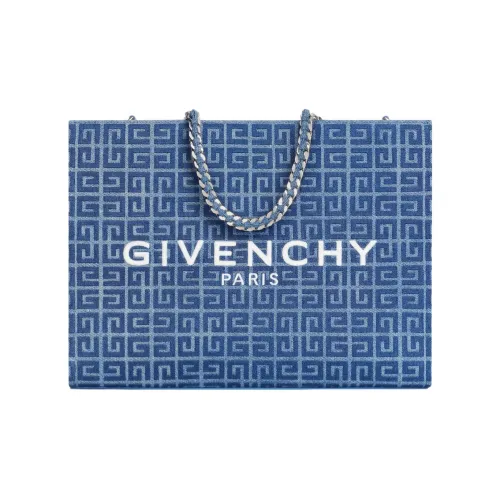 GIVENCHY Denim Tote Bag Shopping Bag Handbag Medium Size Women's Medium Blue