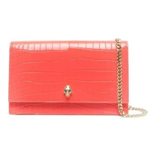 KARL LAGERFELD Leather Envelope Bag Shoulder Bag Crossbody Bag Wallet Women's Orange