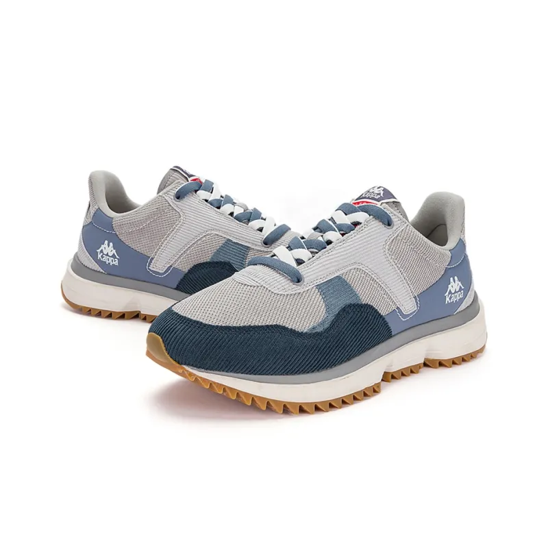 Kappa Anti-Slip Wear-Resistant Low-Top Casual Running Shoes Unisex Gray Blue-3